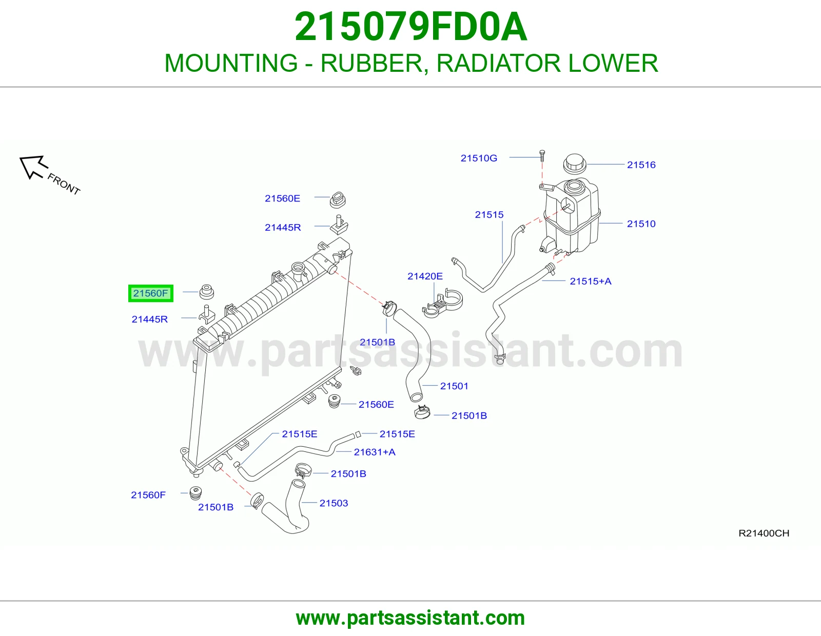 MOUNTING - RUBBER, RADIATOR LOWER