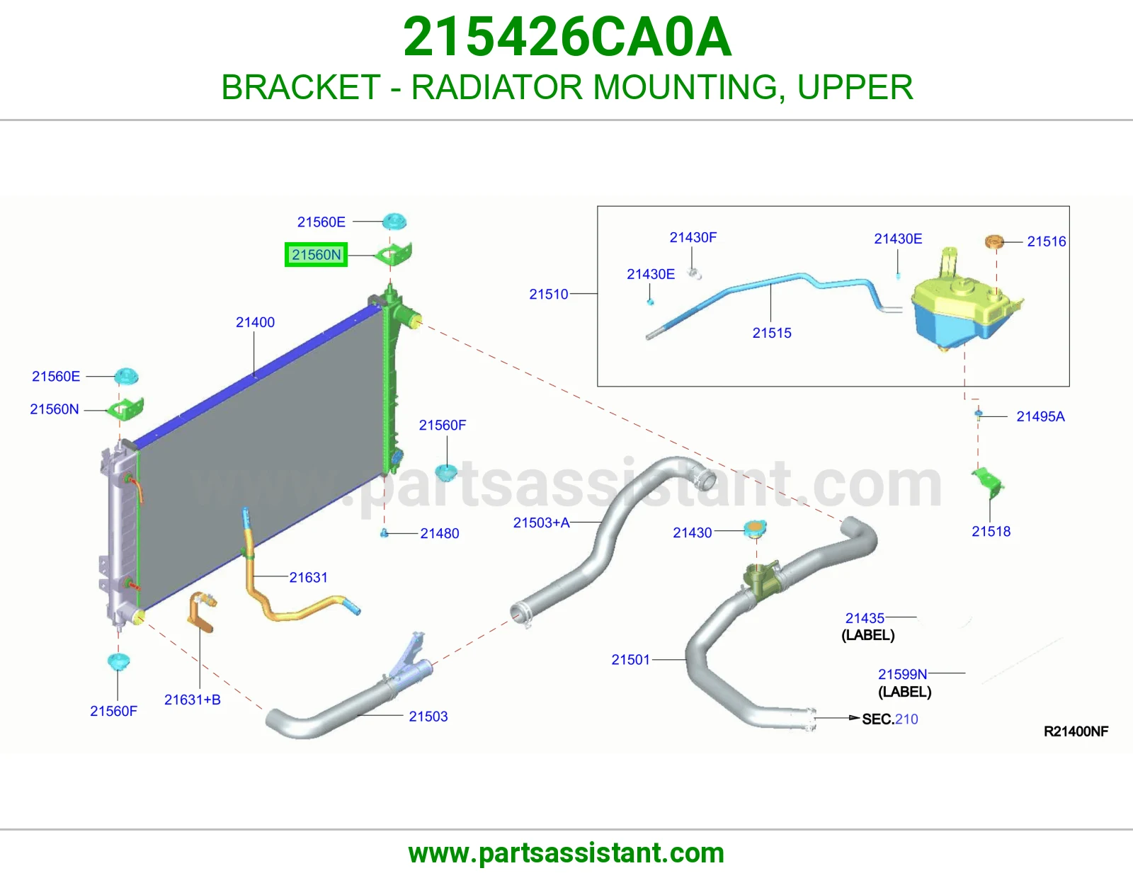 BRACKET - RADIATOR MOUNTING, UPPER