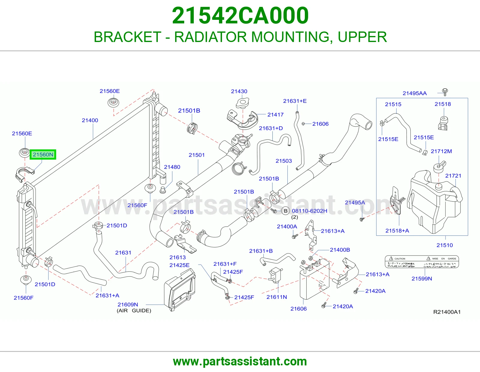 BRACKET - RADIATOR MOUNTING, UPPER