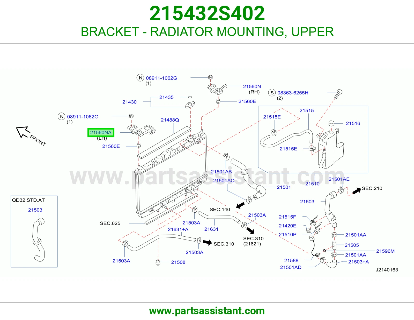 BRACKET - RADIATOR MOUNTING, UPPER