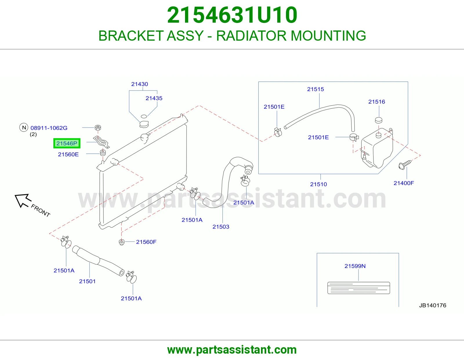BRACKET ASSY - RADIATOR MOUNTING