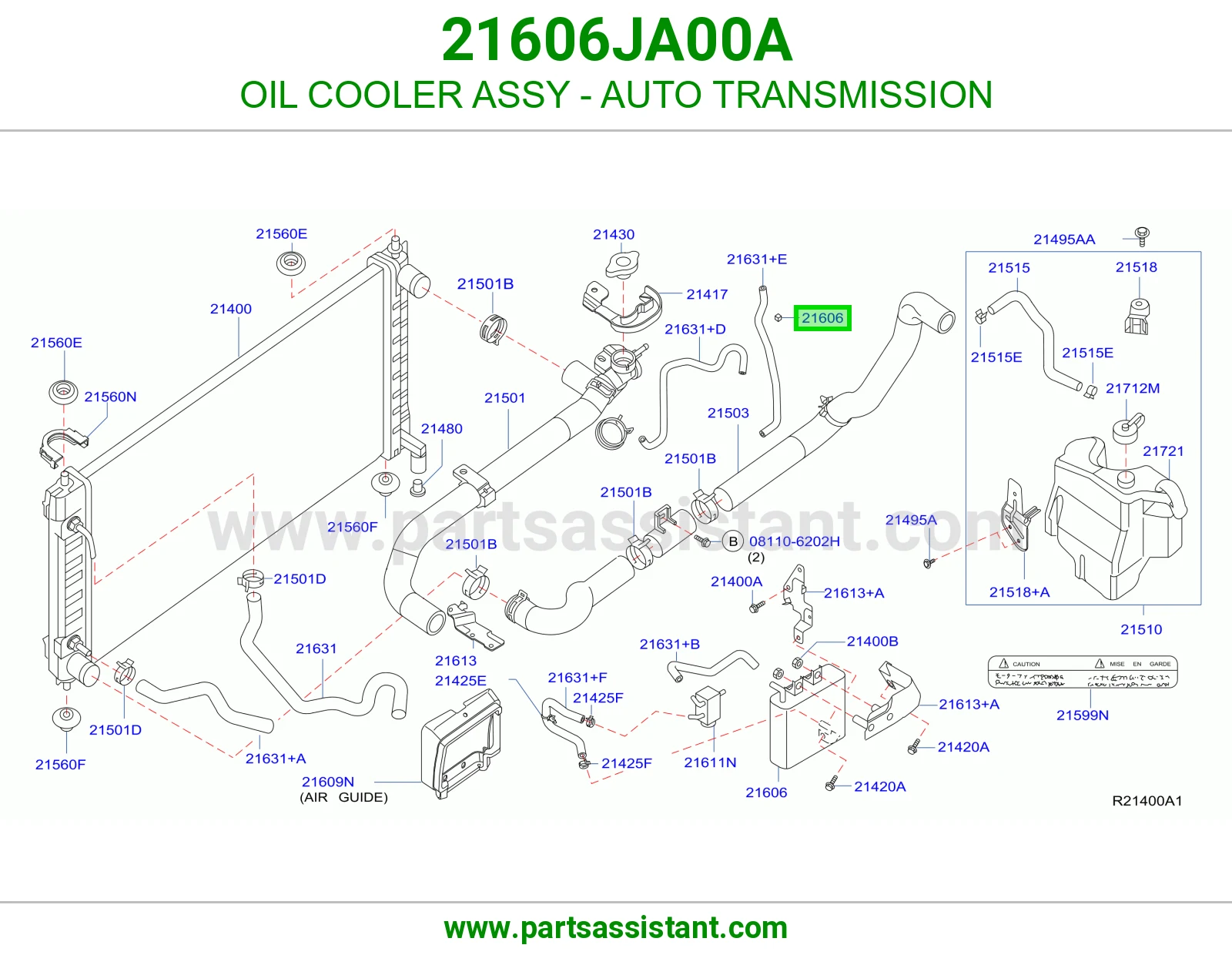 OIL COOLER ASSY - AUTO TRANSMISSION