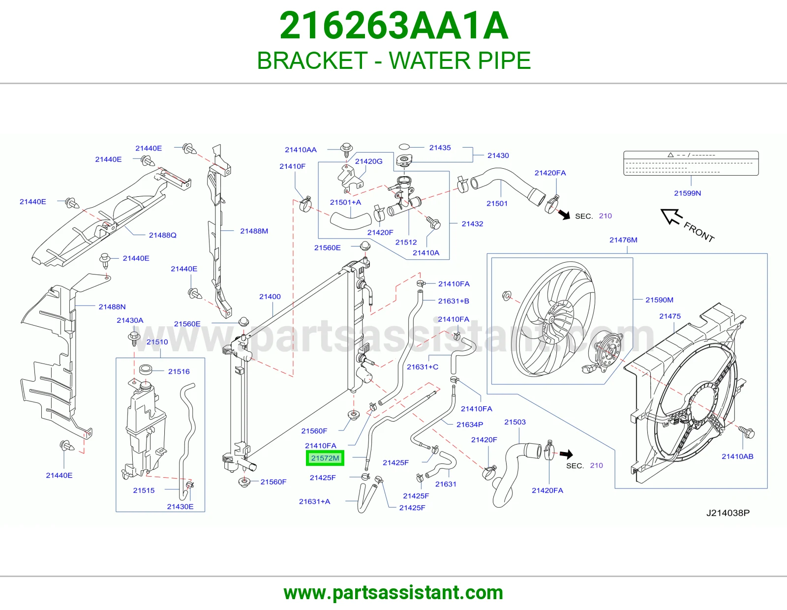 BRACKET - WATER PIPE