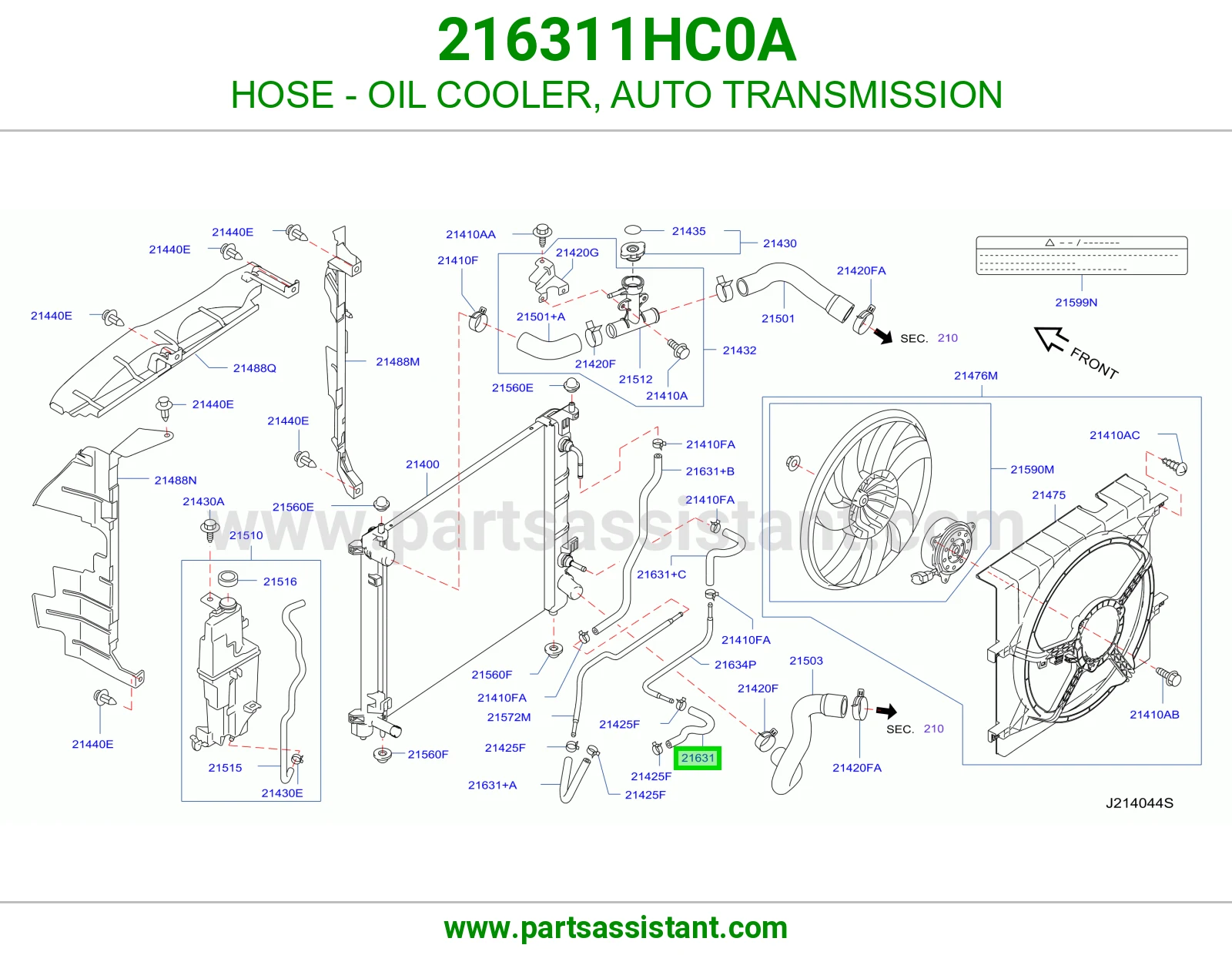 HOSE - OIL COOLER, AUTO TRANSMISSION