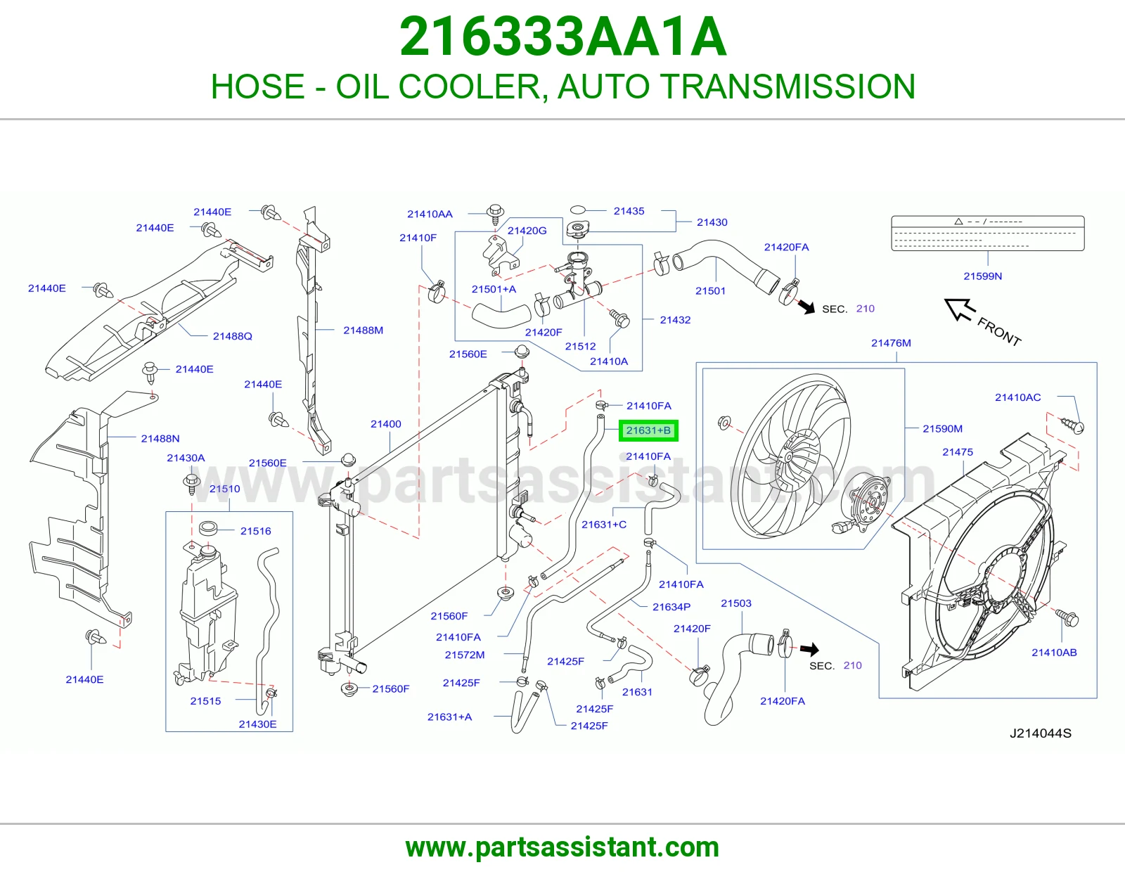 HOSE - OIL COOLER, AUTO TRANSMISSION