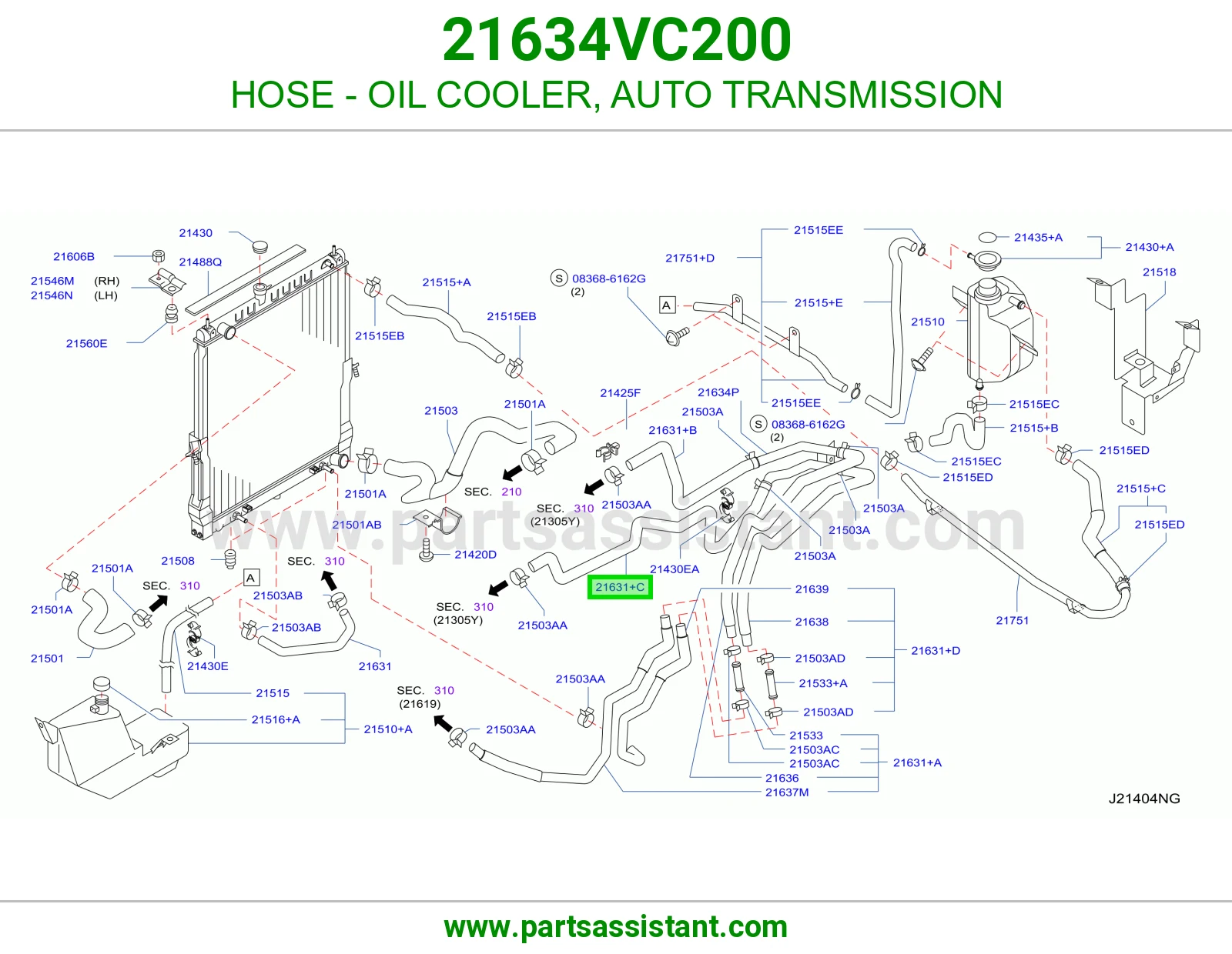 HOSE - OIL COOLER, AUTO TRANSMISSION