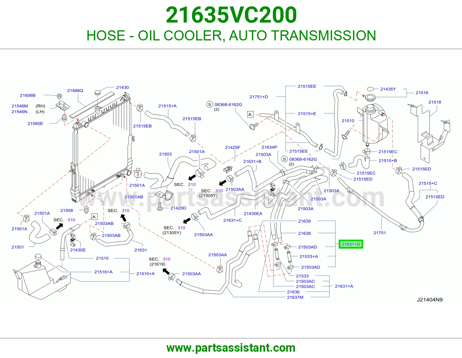 HOSE - OIL COOLER, AUTO TRANSMISSION