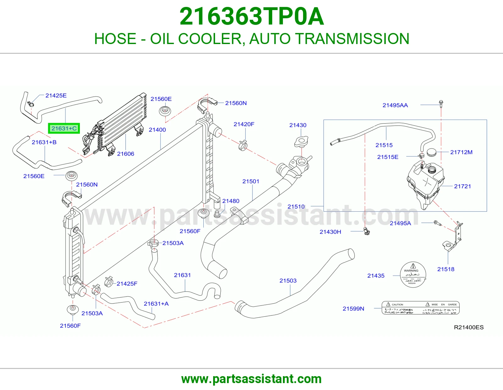 HOSE - OIL COOLER, AUTO TRANSMISSION