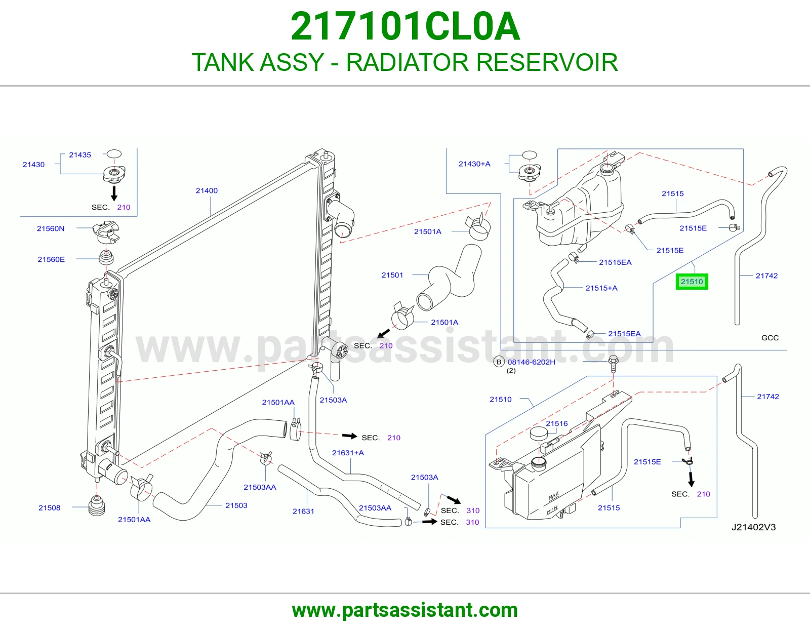 TANK ASSY - RADIATOR RESERVOIR