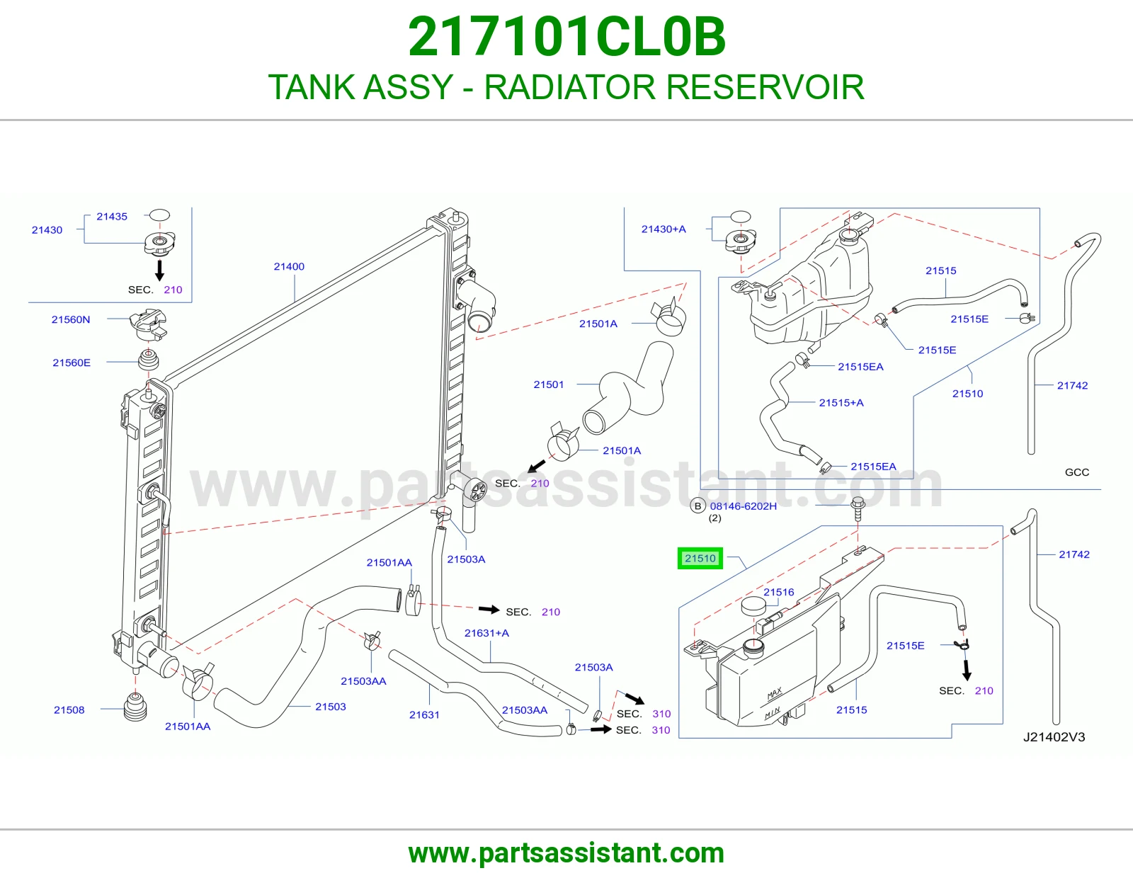 TANK ASSY - RADIATOR RESERVOIR