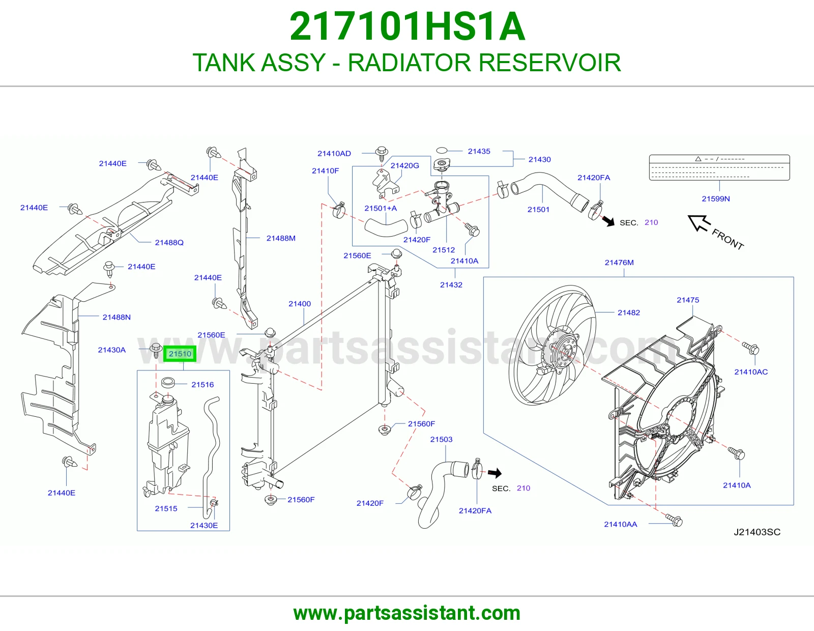 TANK ASSY - RADIATOR RESERVOIR
