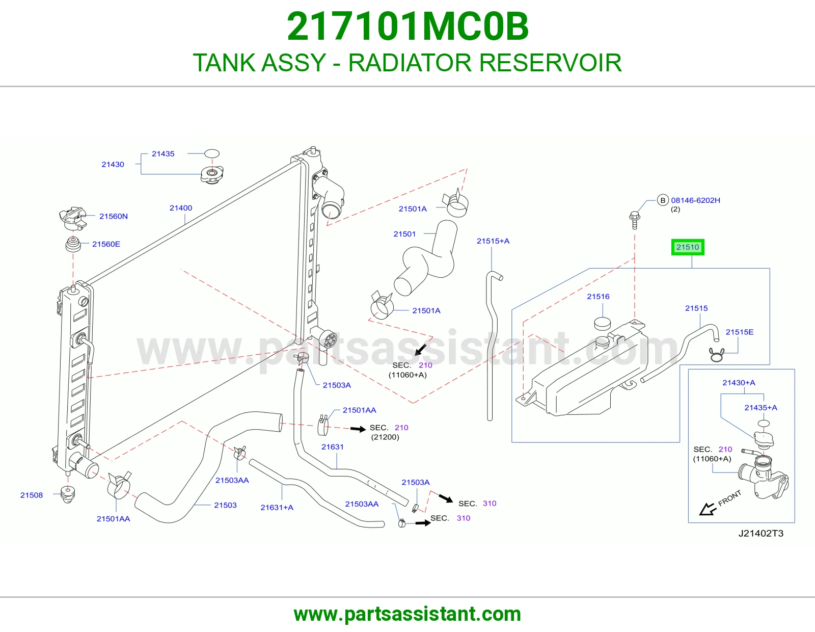 TANK ASSY - RADIATOR RESERVOIR