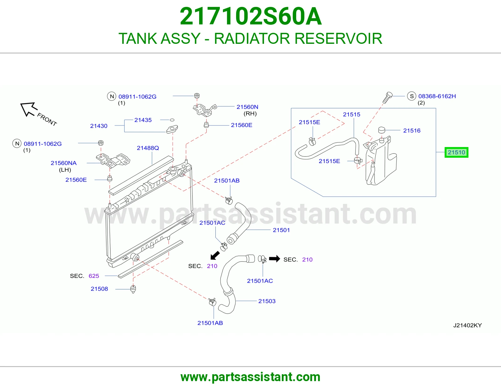TANK ASSY - RADIATOR RESERVOIR