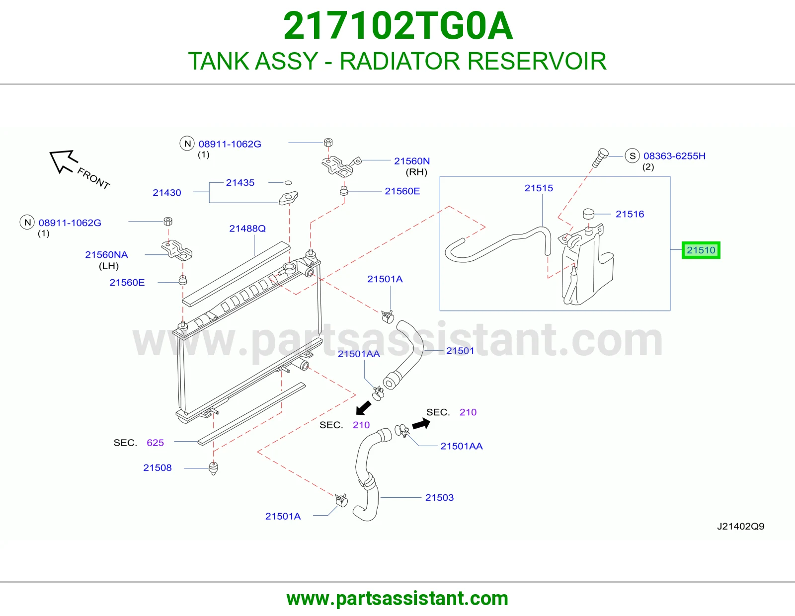 TANK ASSY - RADIATOR RESERVOIR