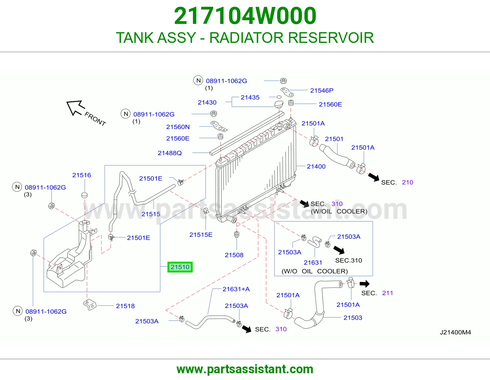 TANK ASSY - RADIATOR RESERVOIR