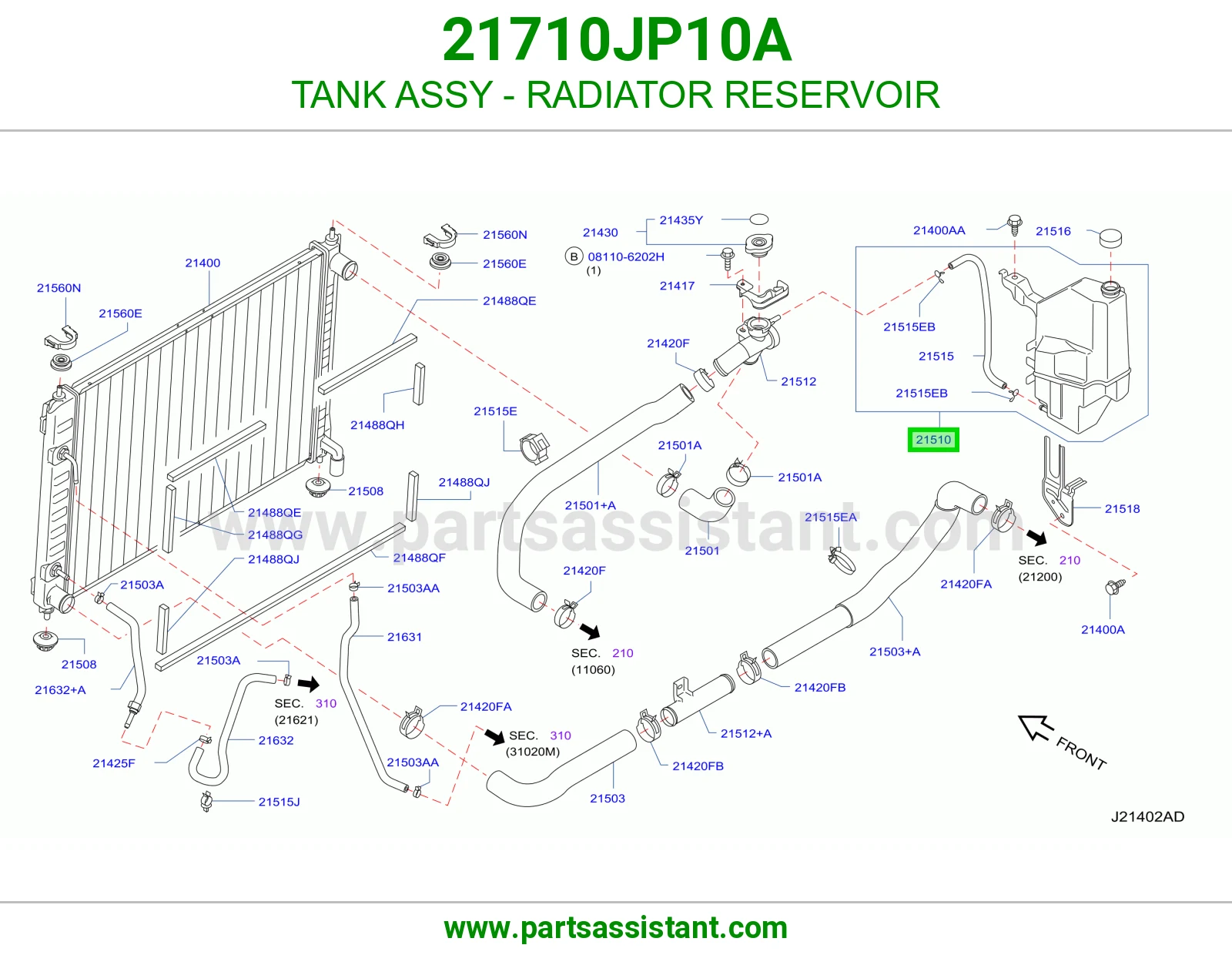 TANK ASSY - RADIATOR RESERVOIR