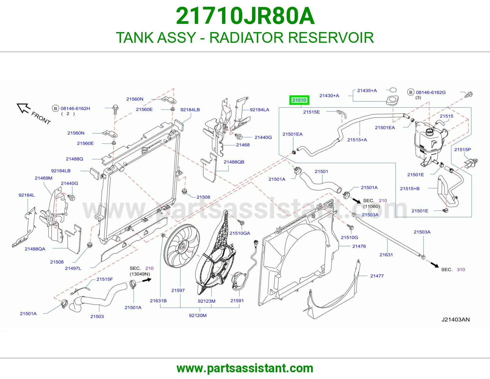TANK ASSY - RADIATOR RESERVOIR
