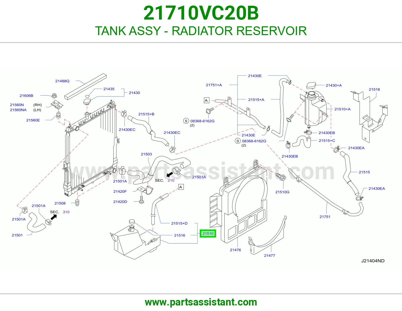 TANK ASSY - RADIATOR RESERVOIR