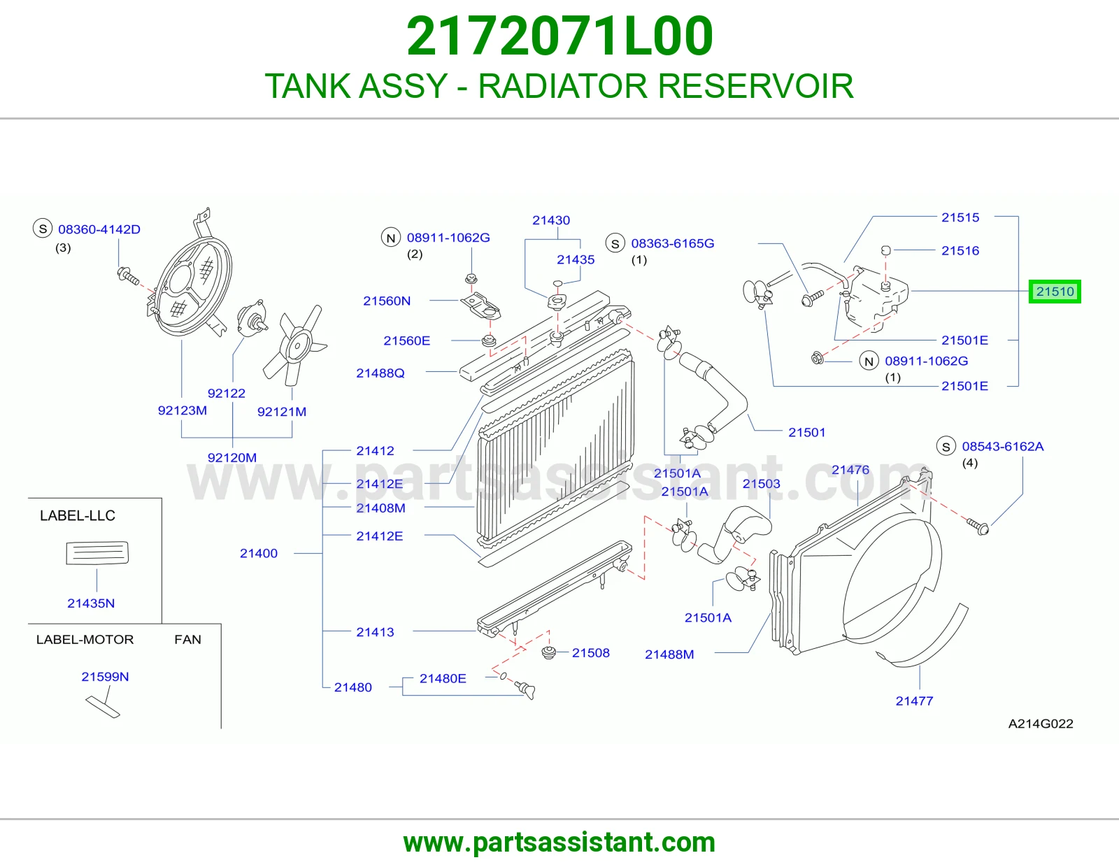 TANK ASSY - RADIATOR RESERVOIR