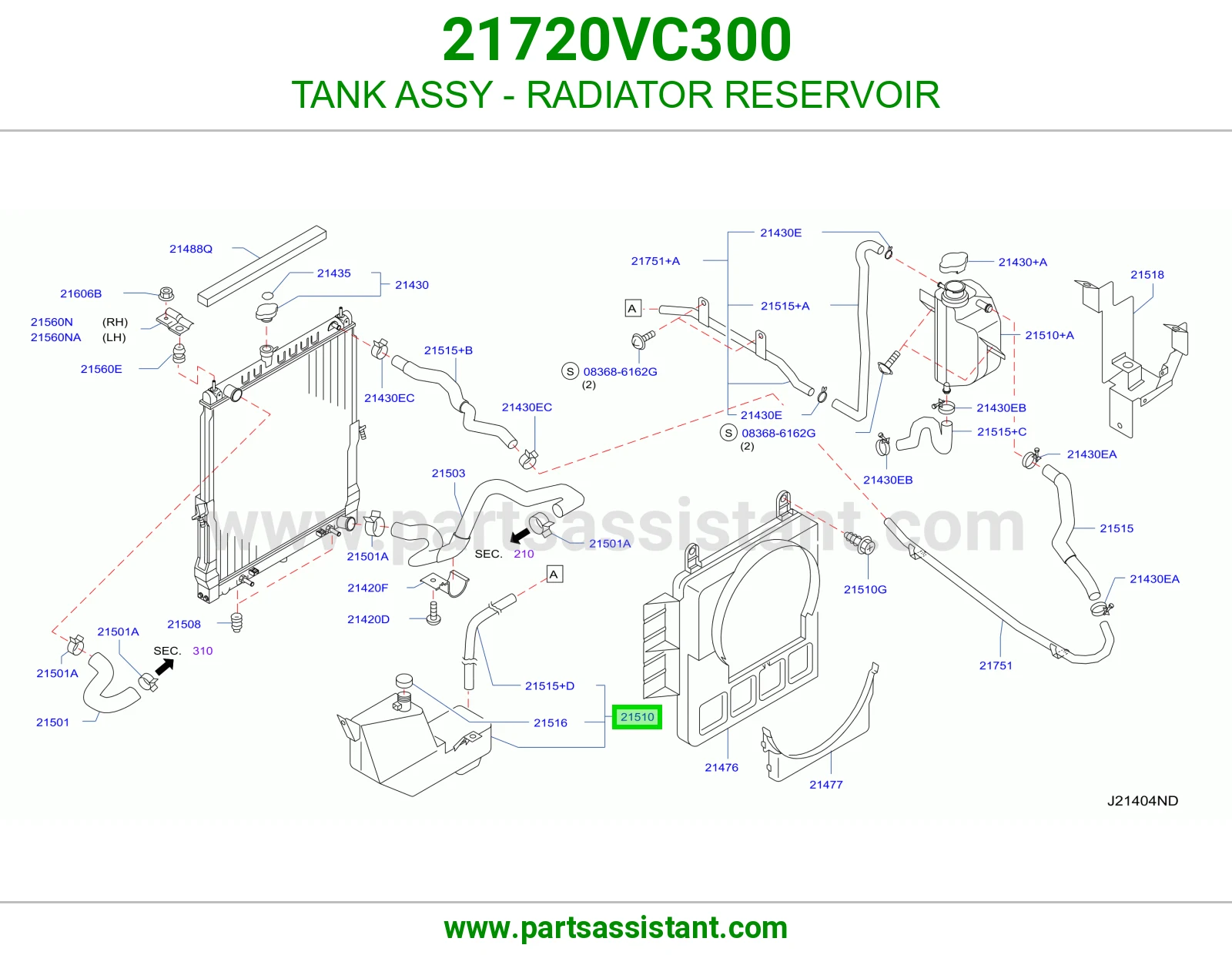 TANK ASSY - RADIATOR RESERVOIR