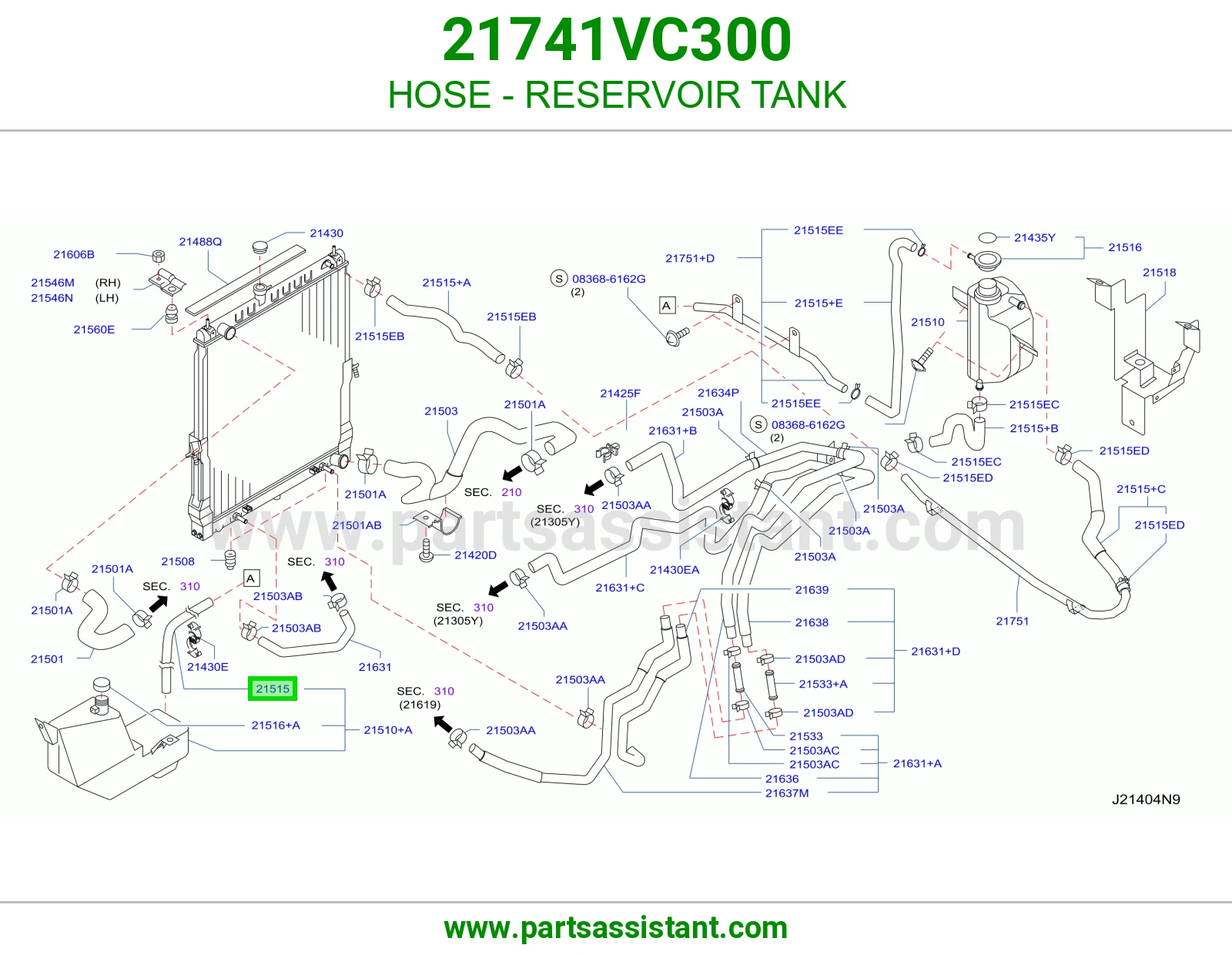 HOSE - RESERVOIR TANK