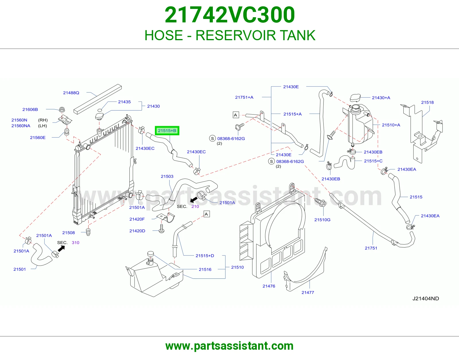 HOSE - RESERVOIR TANK