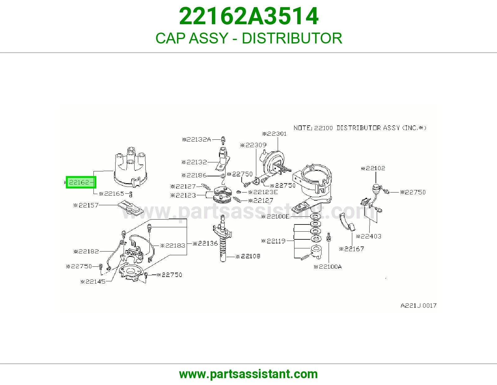 CAP ASSY - DISTRIBUTOR