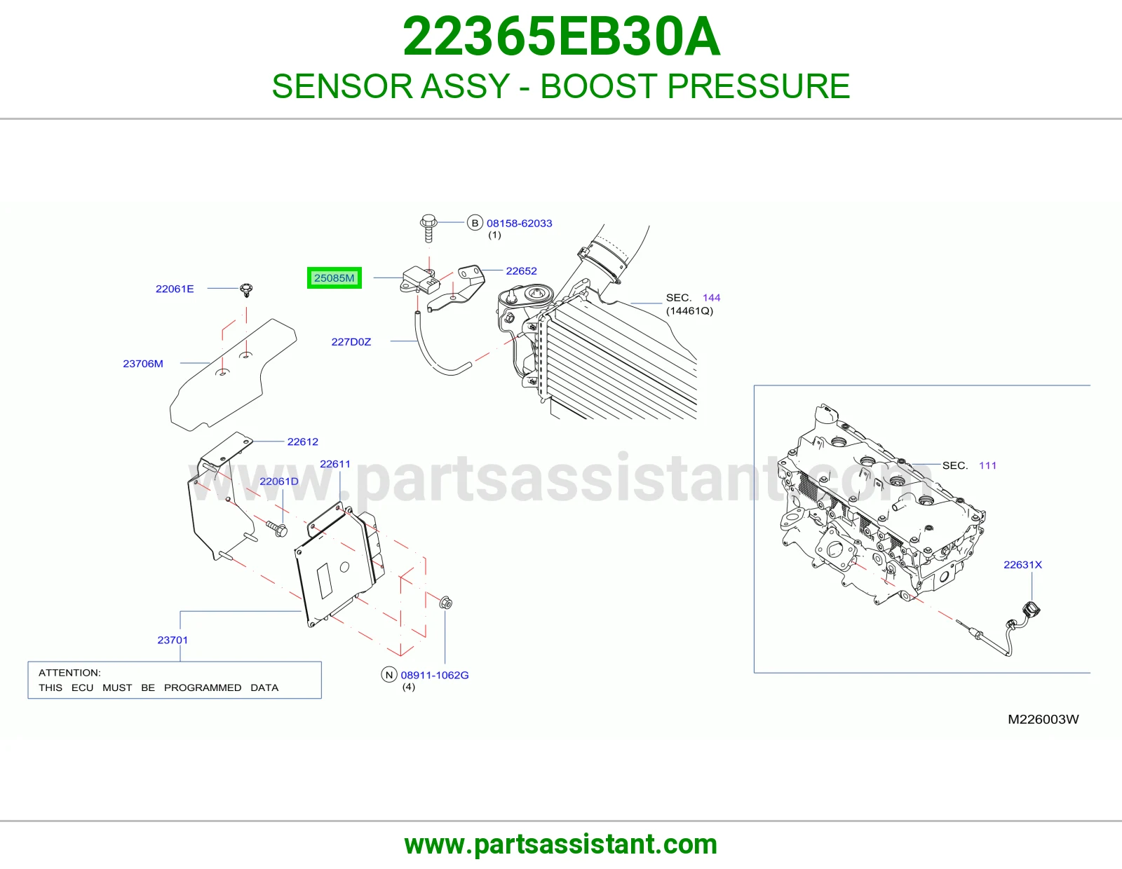 SENSOR ASSY - BOOST PRESSURE