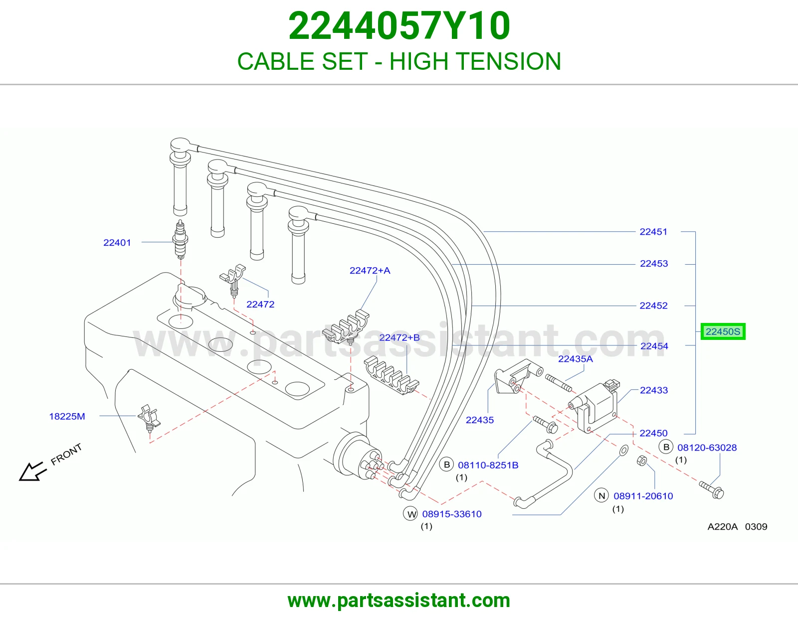 CABLE SET - HIGH TENSION
