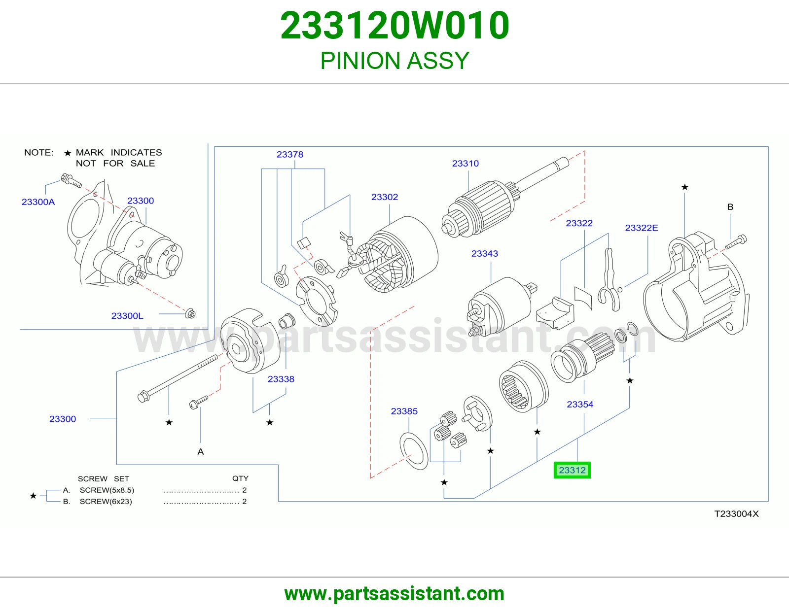PINION ASSY