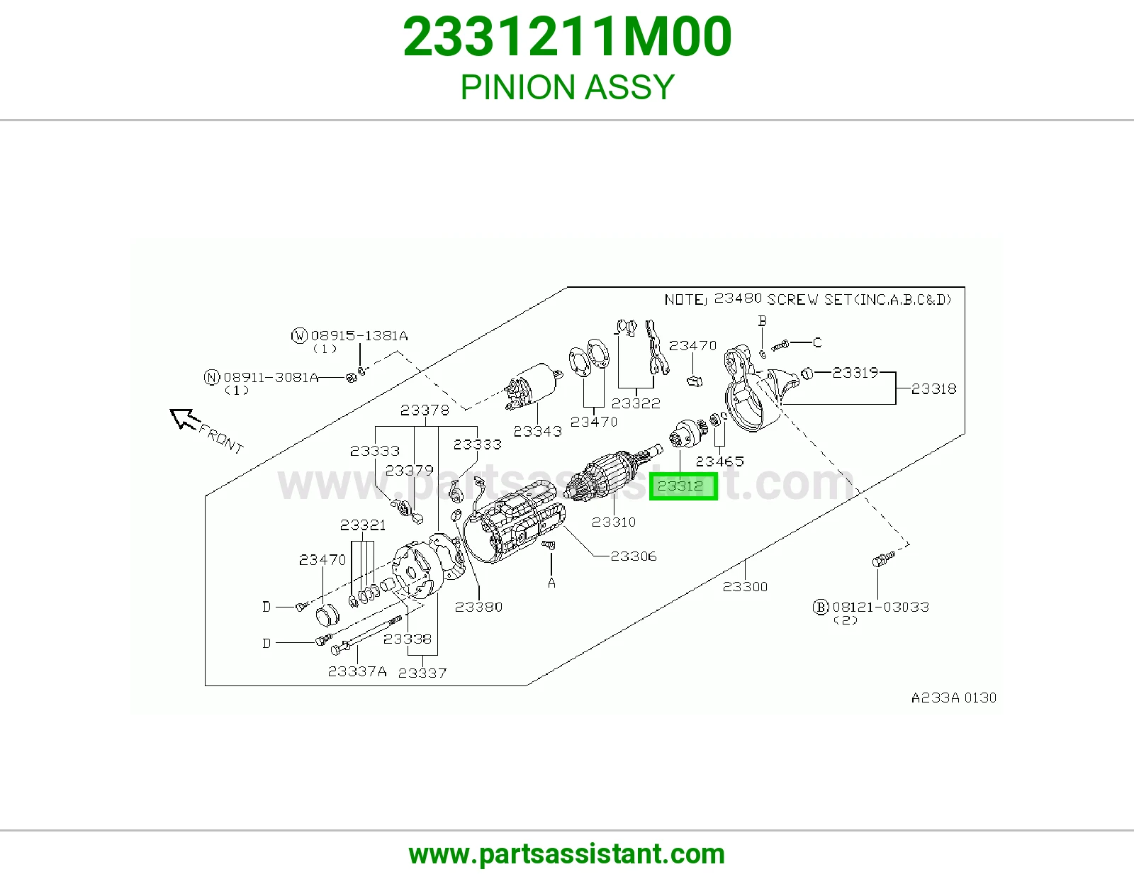 PINION ASSY