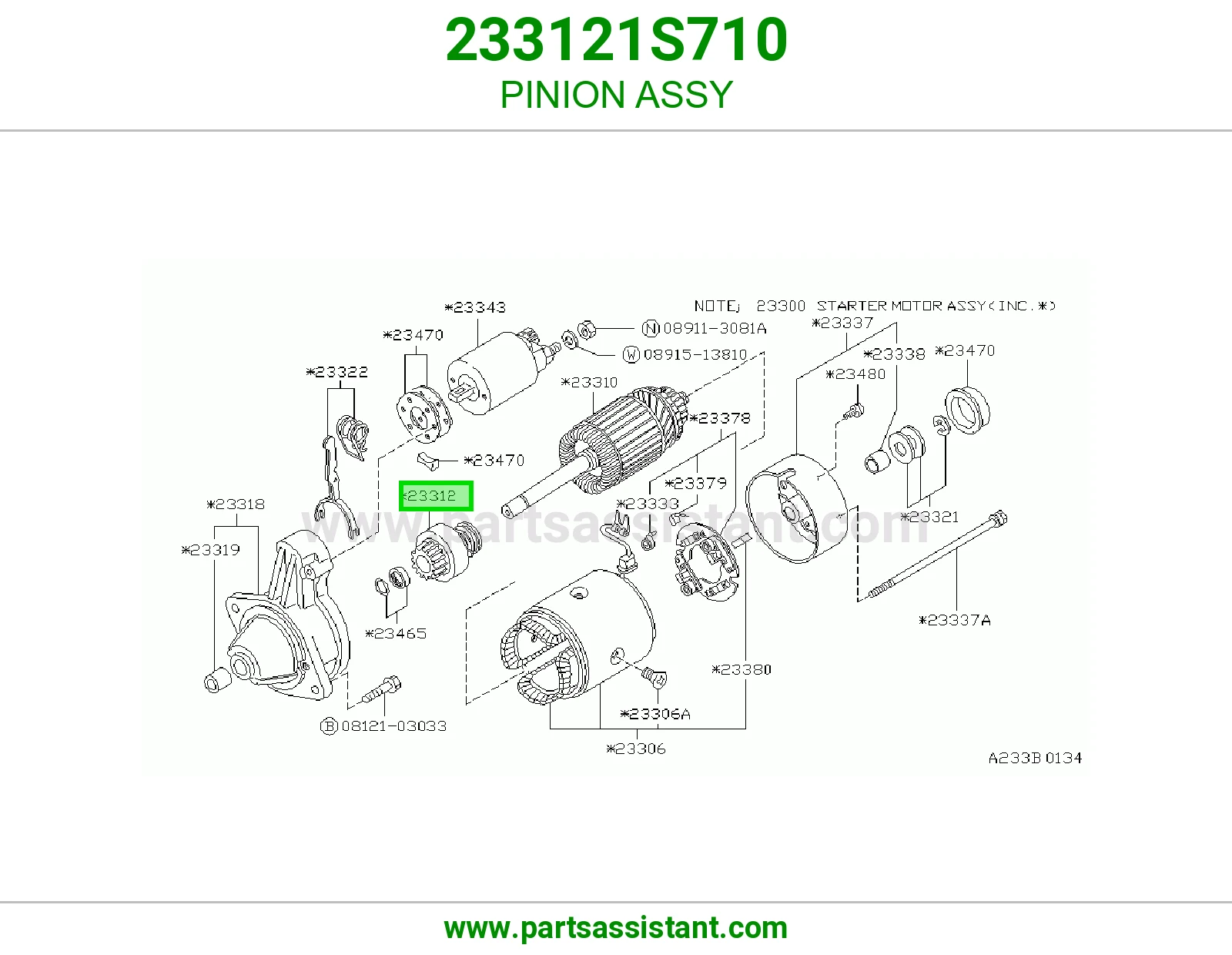 PINION ASSY