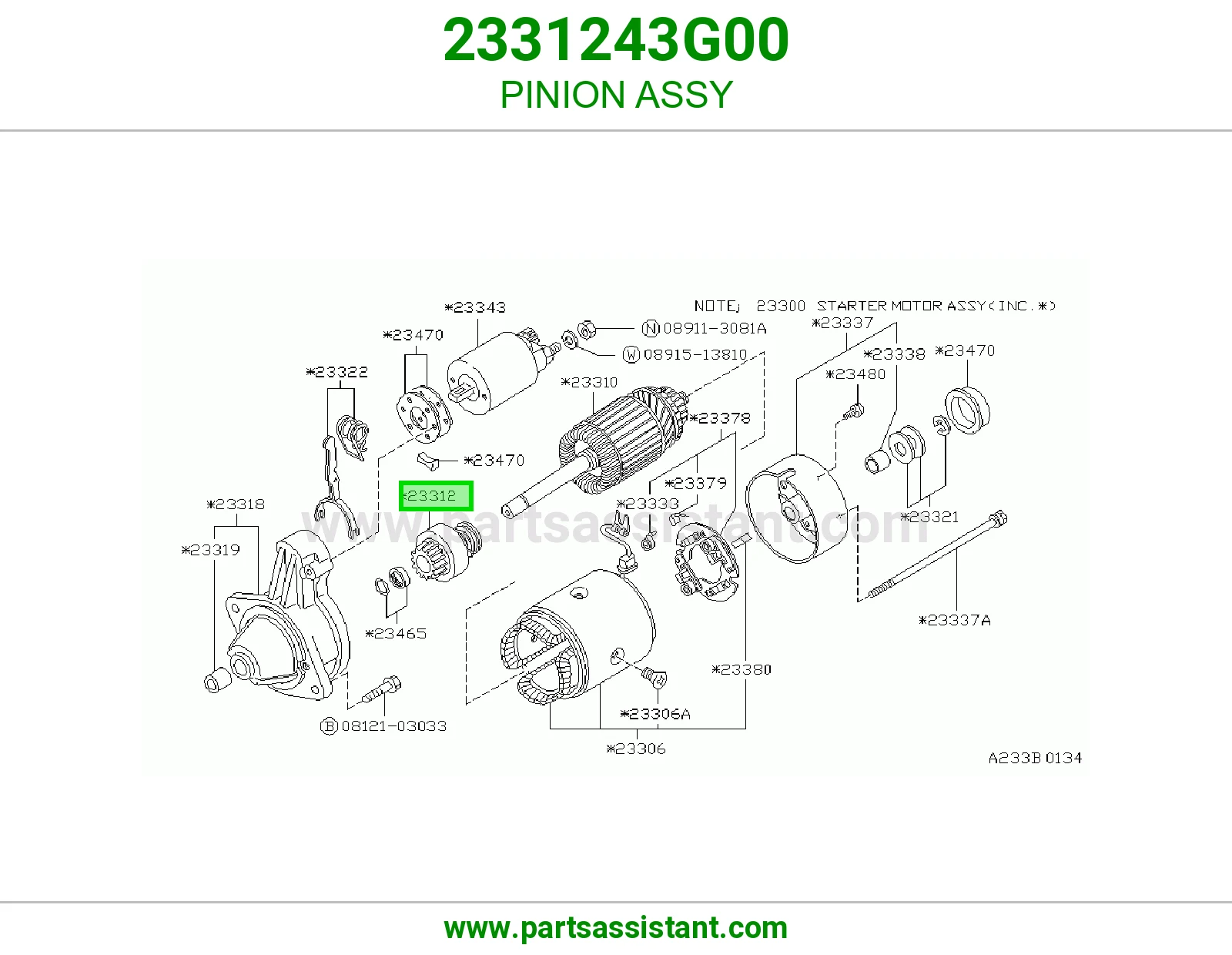 PINION ASSY