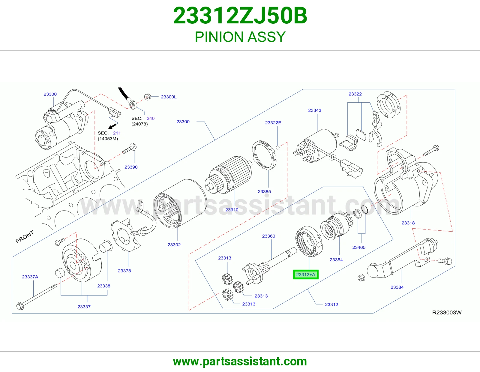 PINION ASSY