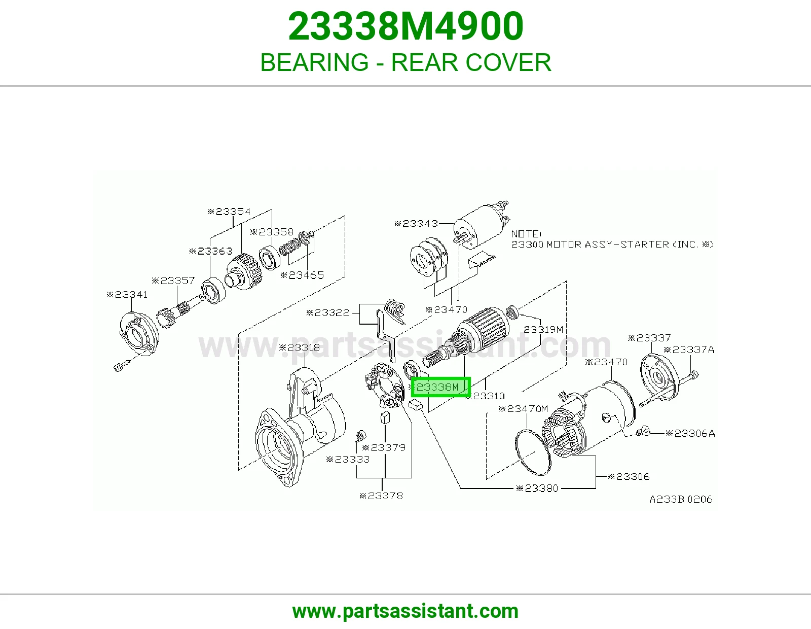 BEARING - REAR COVER