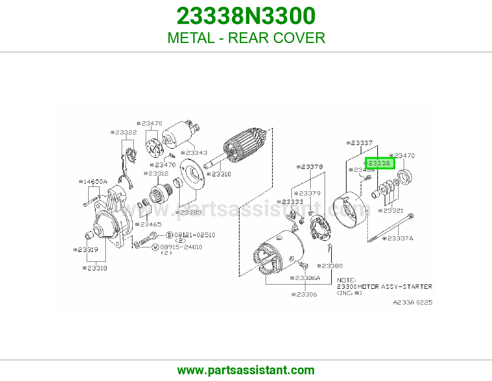 METAL - REAR COVER