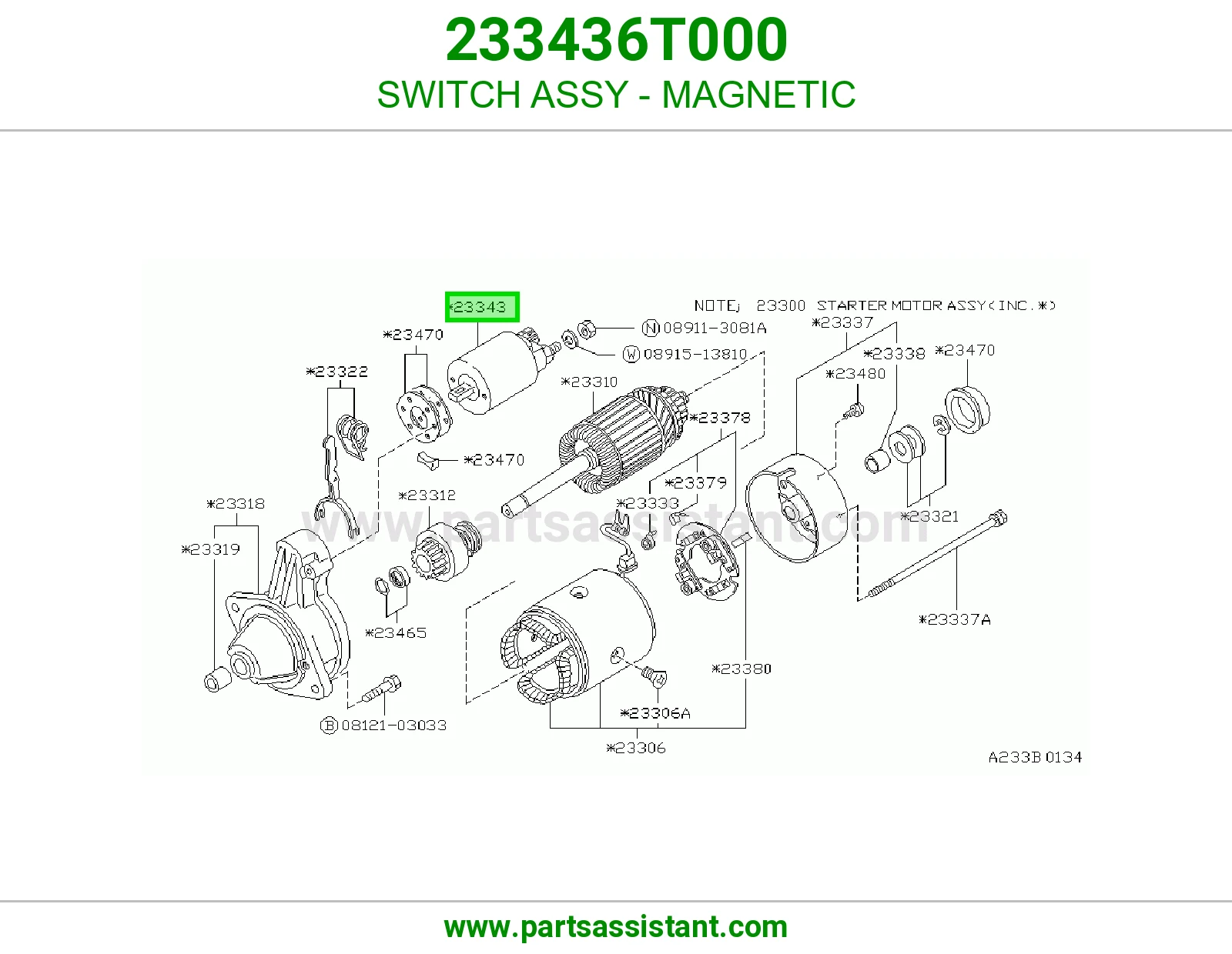 SWITCH ASSY - MAGNETIC