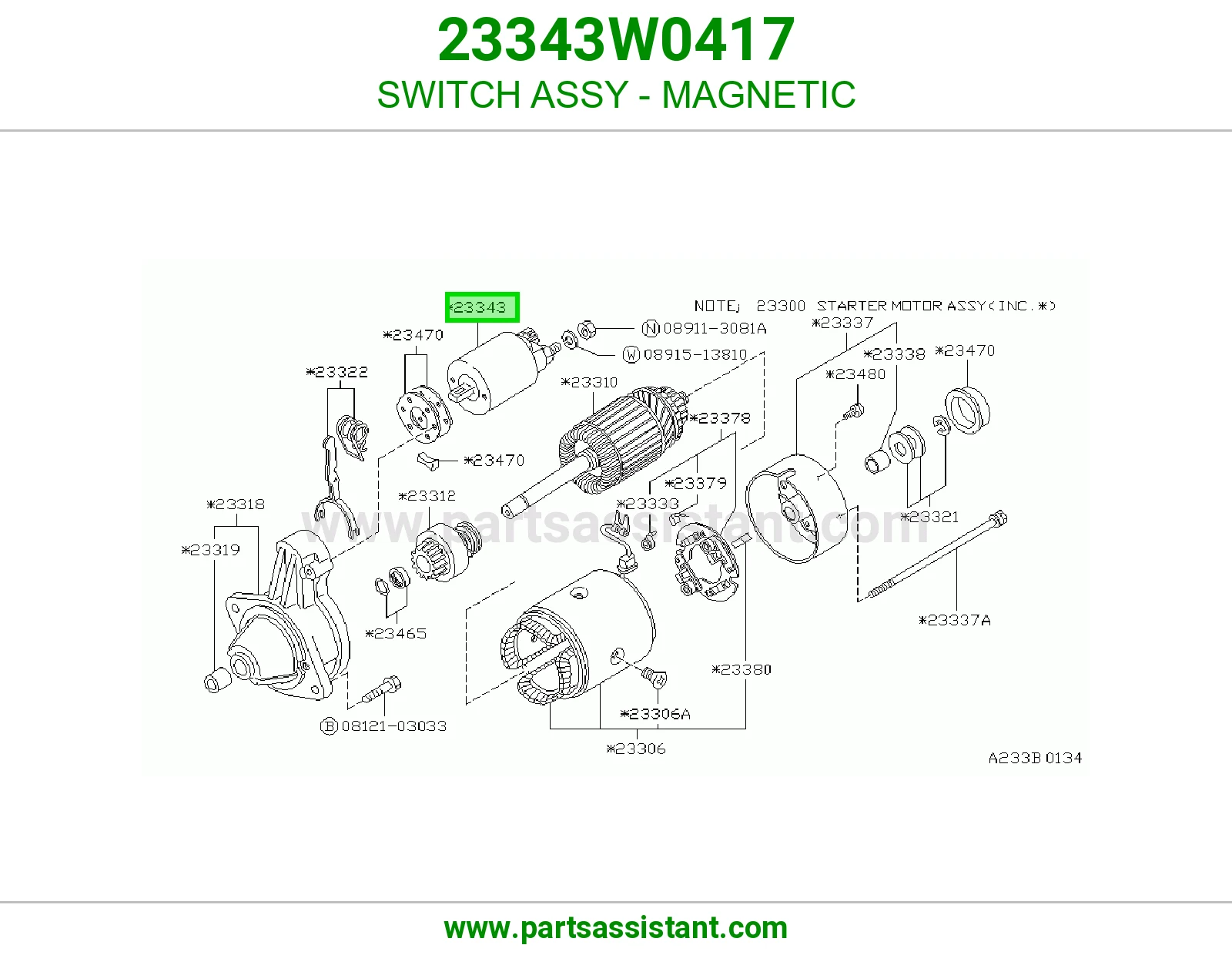SWITCH ASSY - MAGNETIC