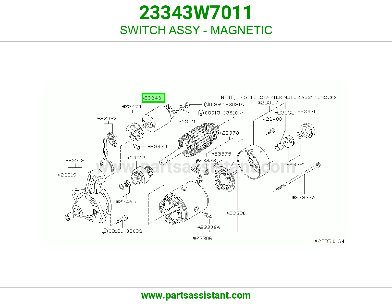 SWITCH ASSY - MAGNETIC