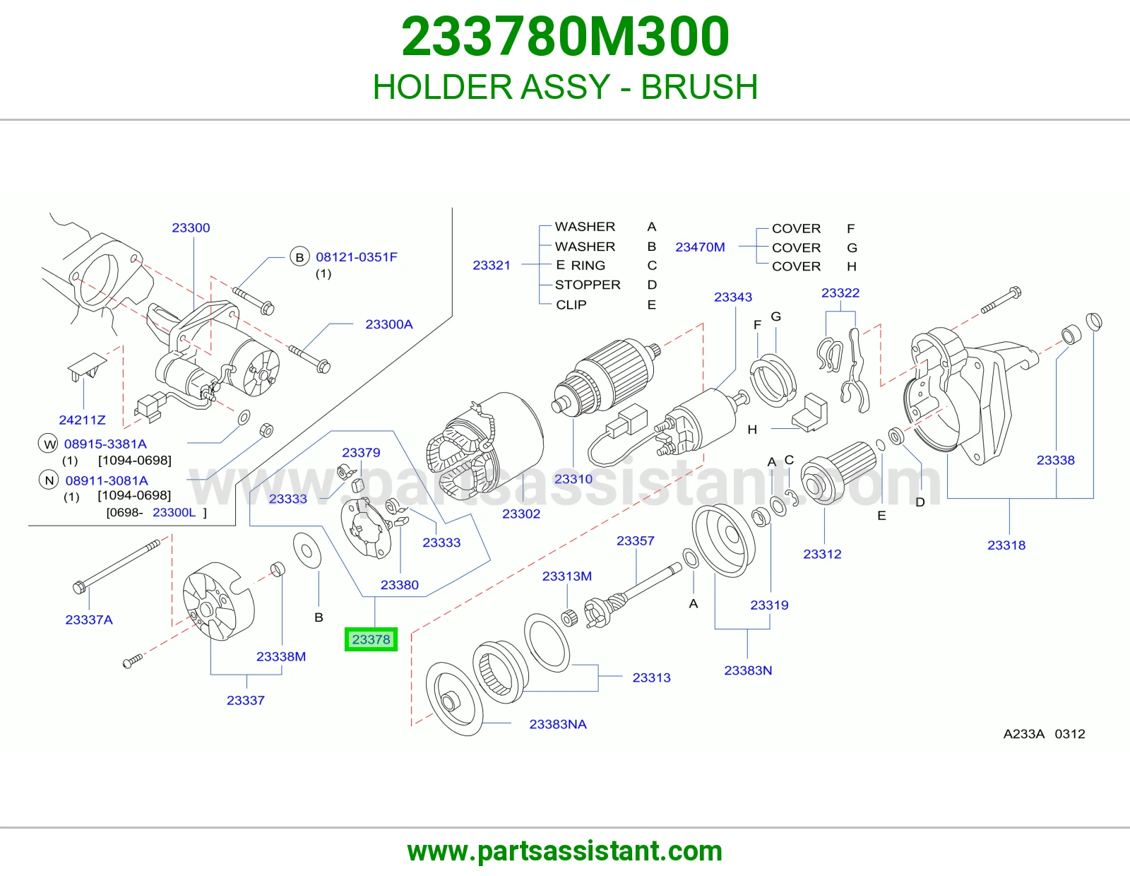 HOLDER ASSY - BRUSH