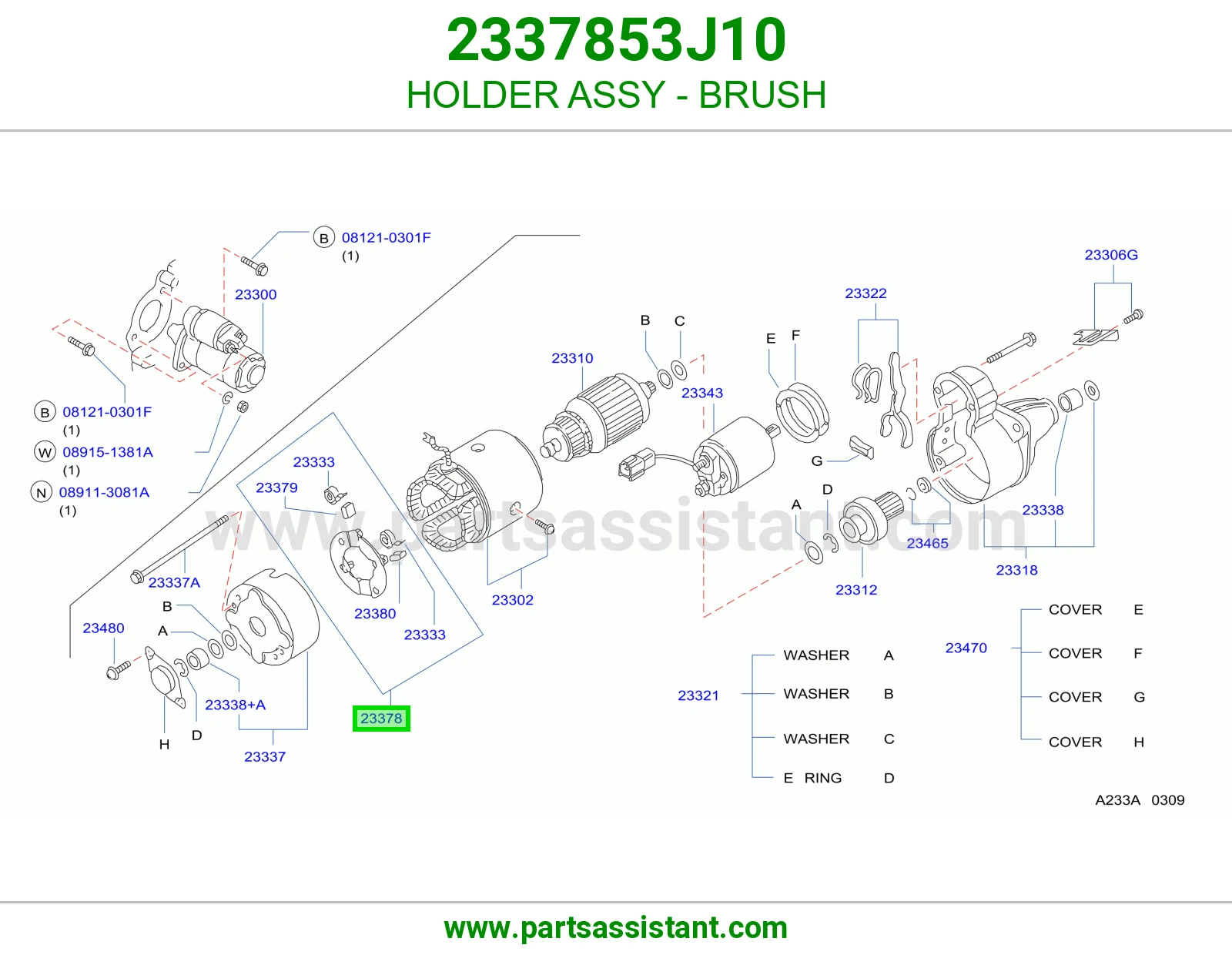 HOLDER ASSY - BRUSH