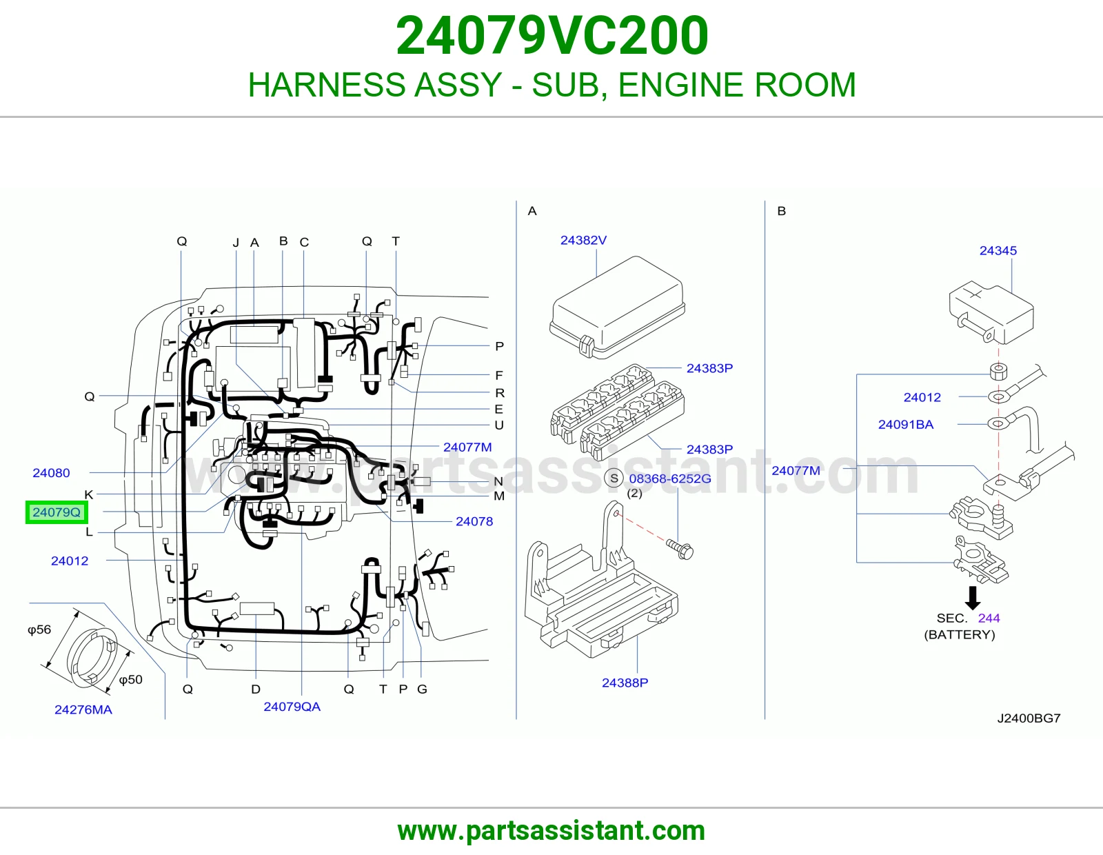 HARNESS ASSY - SUB, ENGINE ROOM