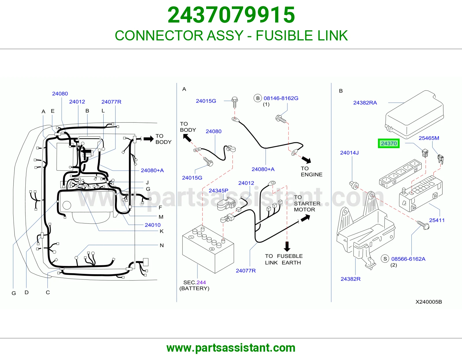 CONNECTOR ASSY - FUSIBLE LINK