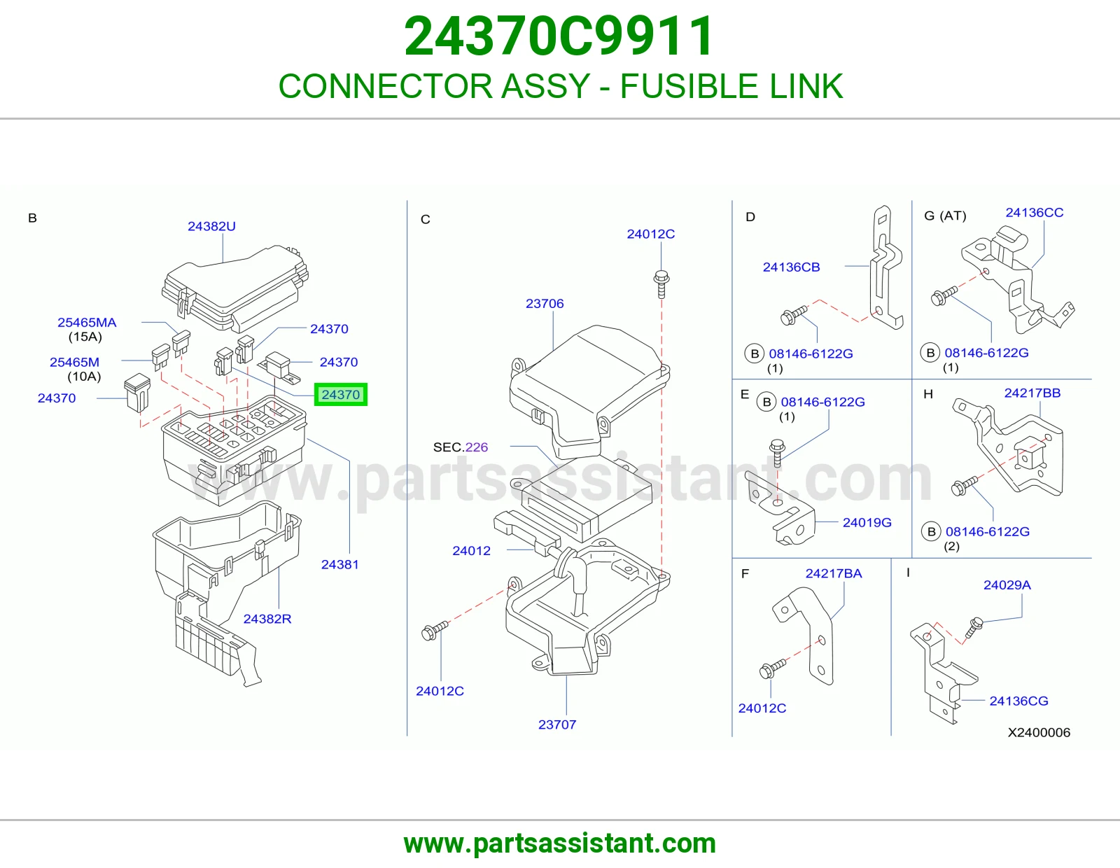 CONNECTOR ASSY - FUSIBLE LINK
