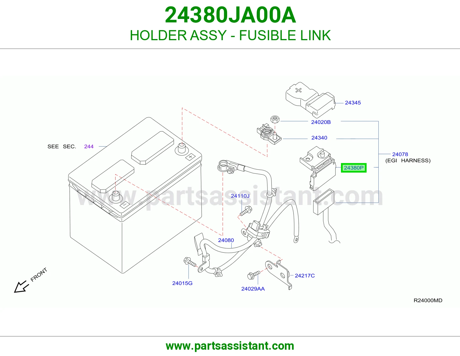 HOLDER ASSY - FUSIBLE LINK
