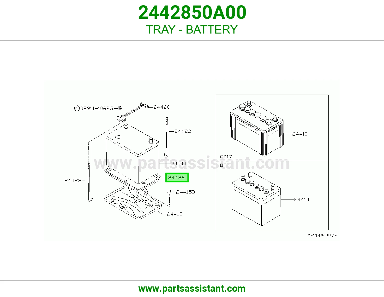 TRAY - BATTERY