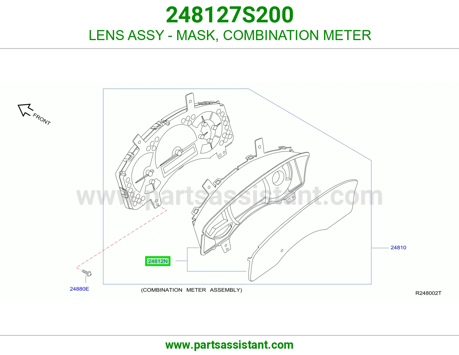 LENS ASSY - MASK, COMBINATION METER