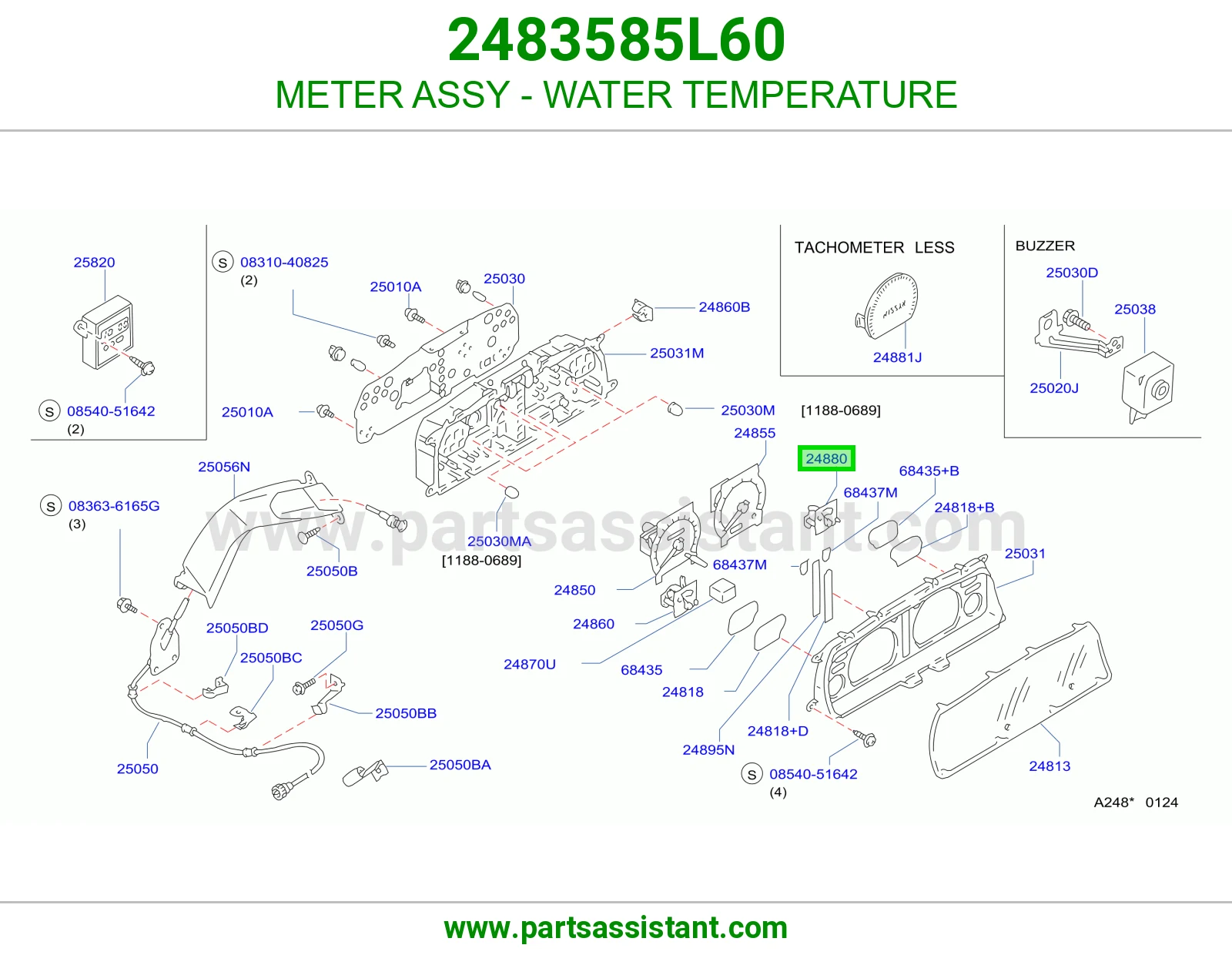 METER ASSY - WATER TEMPERATURE