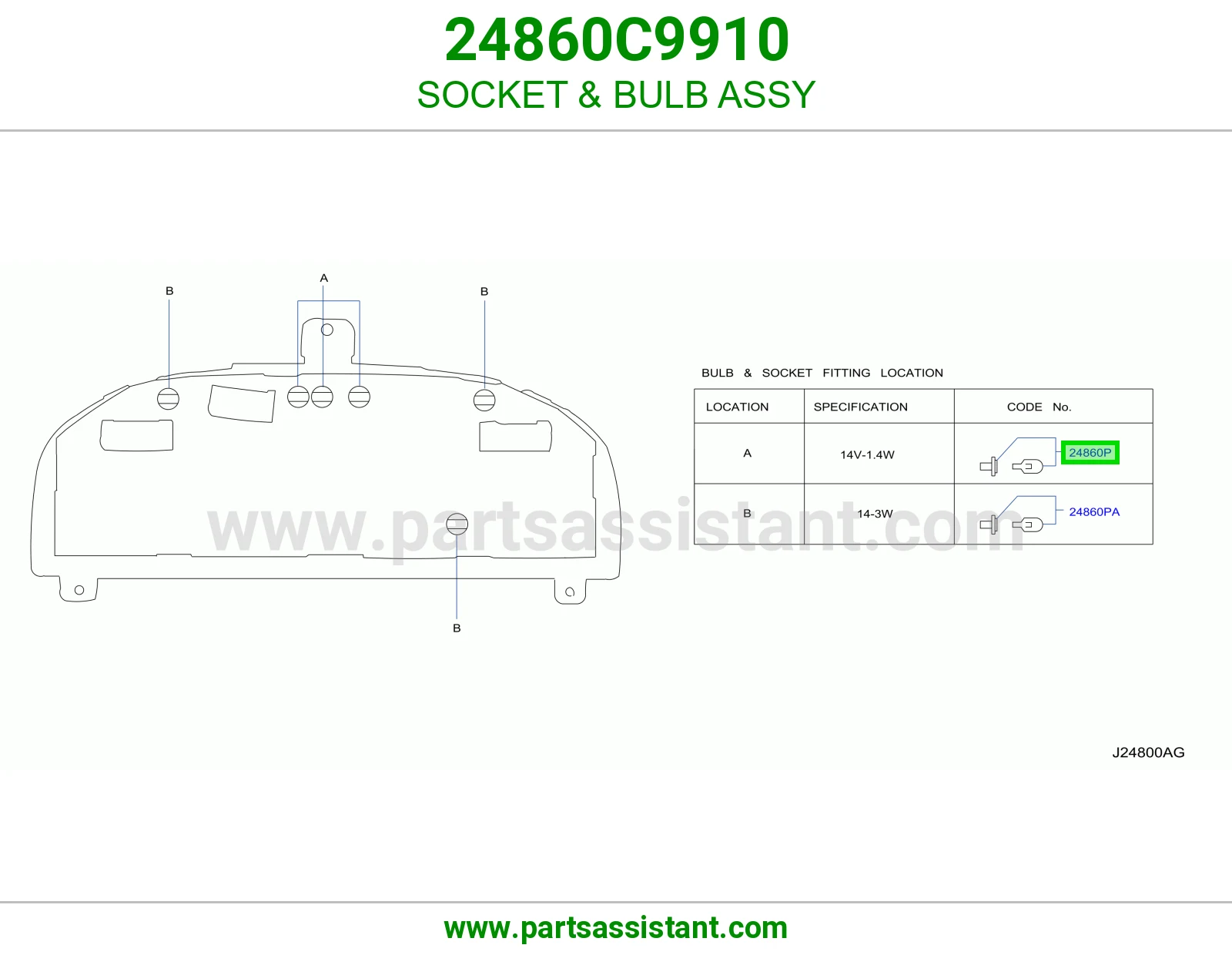SOCKET & BULB ASSY