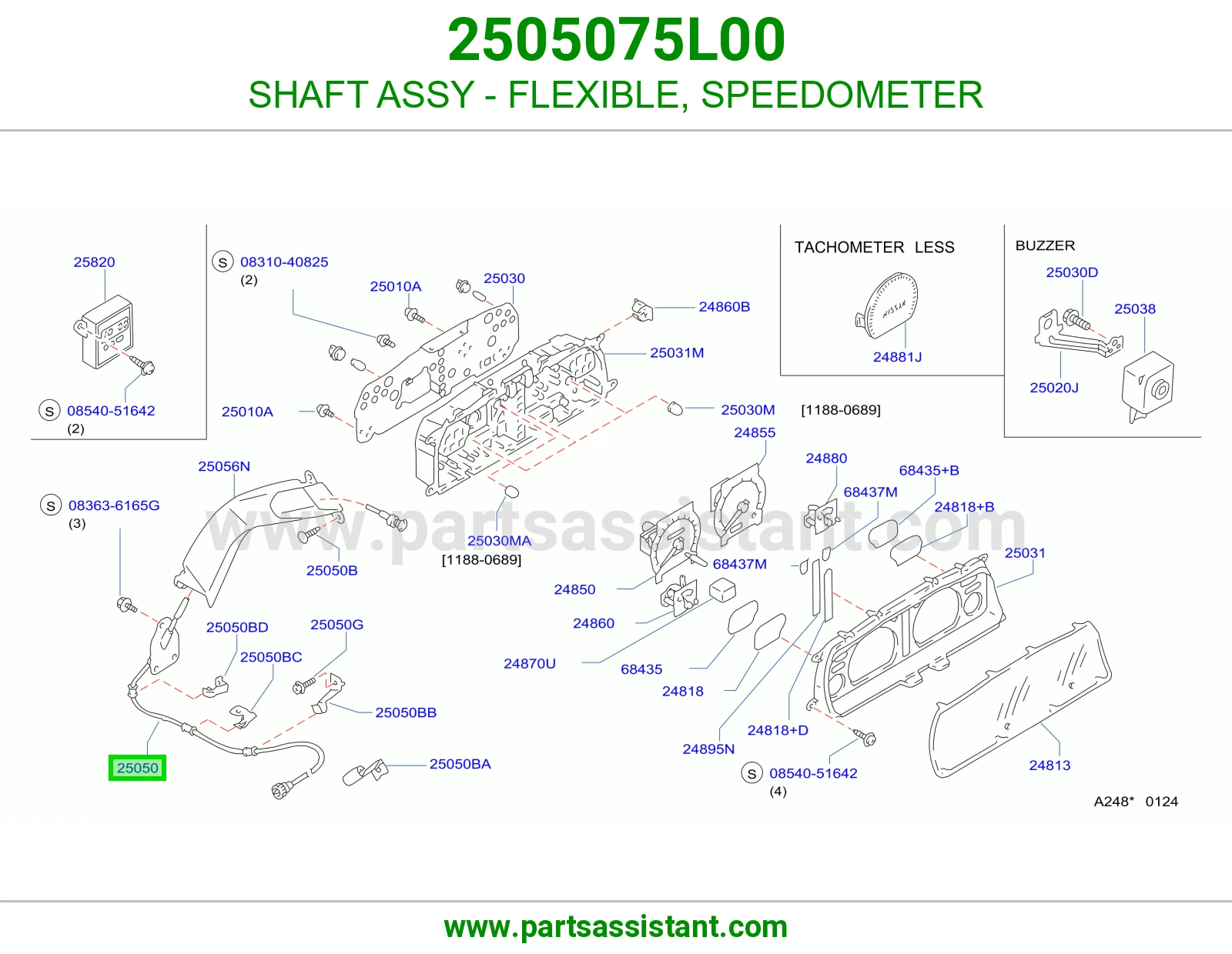 SHAFT ASSY - FLEXIBLE, SPEEDOMETER